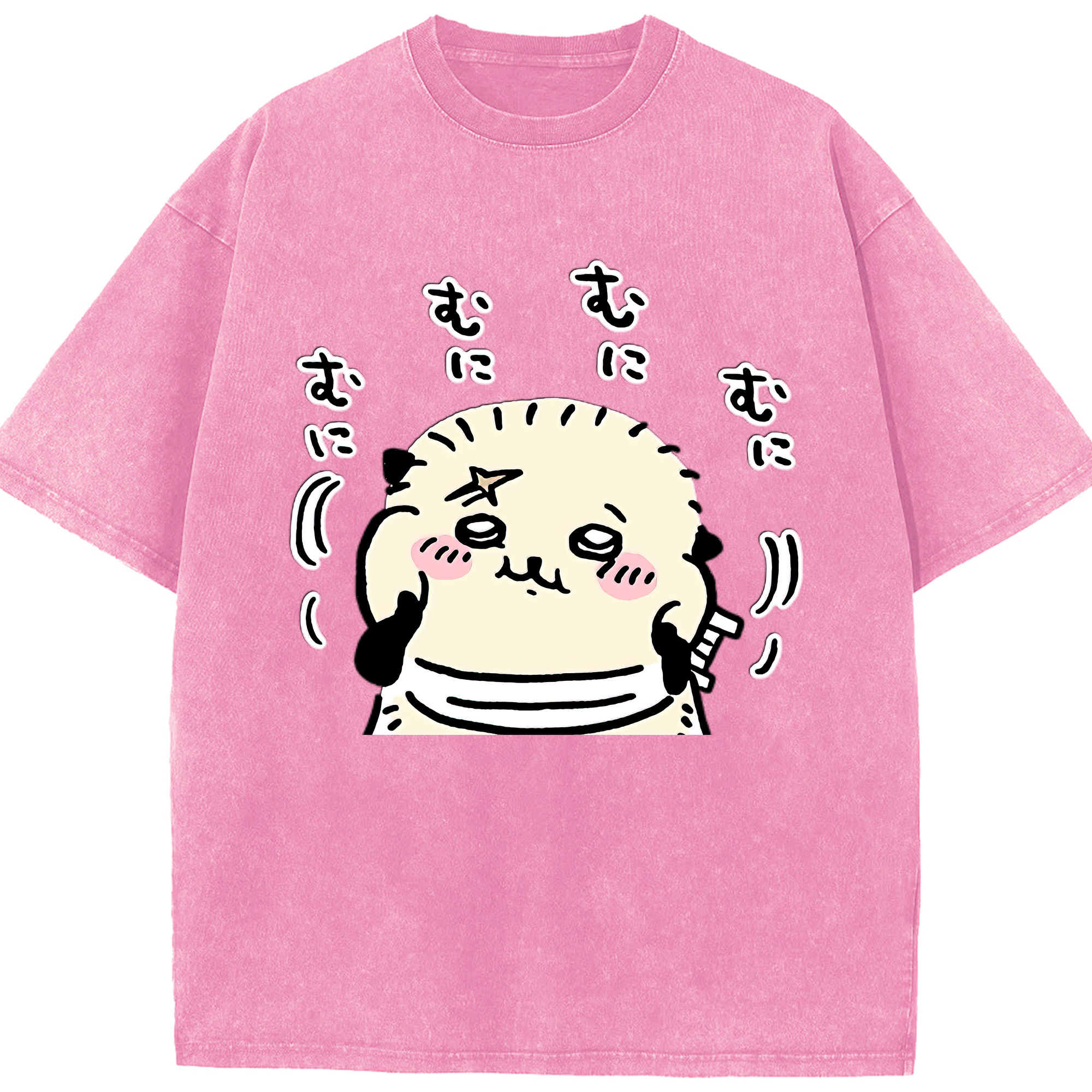 （画像用） ちいかわ ラッコ Chii-kawa Sea otter 綿100% ヴィンテージ風 半袖Tシャツ（フロントプリント）